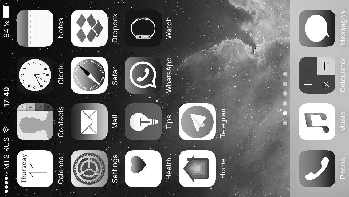 iphone in grayscale